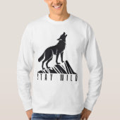 Howling Wolf Mountain Silhouette T-Shirt (Vorderseite)