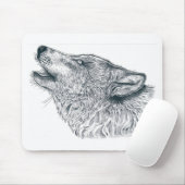 Howling Wolf Mousepad (Mit Mouse)