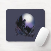 Howling Wolf Mousepad (Mit Mouse)