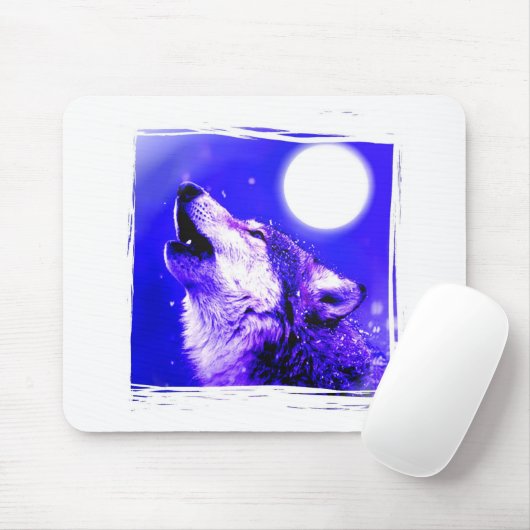 Howling Wolf Mousepad (Mit Mouse)
