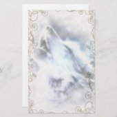 Howling Wolf Native American Stationery Briefpapier (Vorne/Hinten)