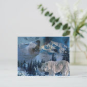 Howling Wolf Pack Postkarte (Stehend Vorderseite)
