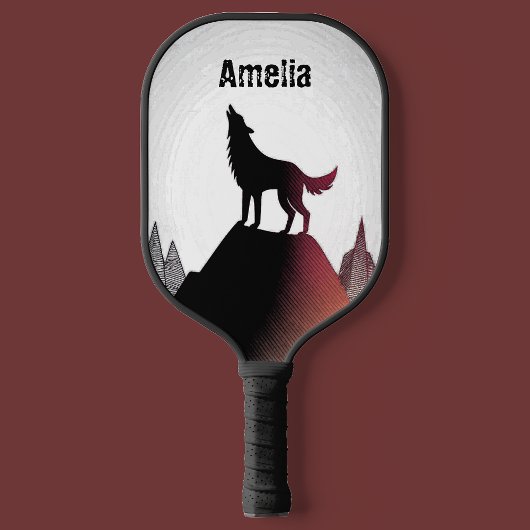 Howling Wolf Personalisiert Pickleball Paddle