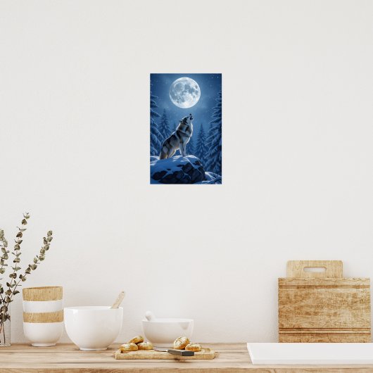 Howling Wolf Poster (Küche)