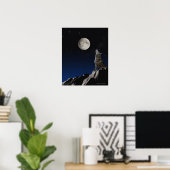 Howling Wolf Poster (Heimbüro)