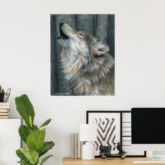 Howling Wolf Poster (Heimbüro)