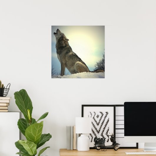 Howling Wolf Poster Print (Heimbüro)