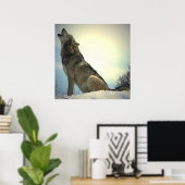 Howling Wolf Poster Print (Heimbüro)