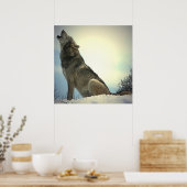Howling Wolf Poster Print (Küche)