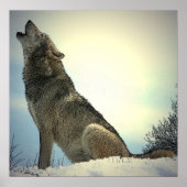 Howling Wolf Poster Print (Vorne)