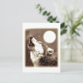 Howling Wolf Postkarte (Stehend Vorderseite)