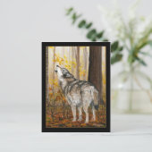 Howling Wolf Postkarte (Stehend Vorderseite)
