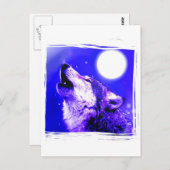 Howling Wolf Postkarte (Vorne/Hinten)