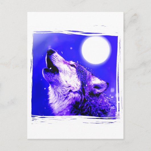 Howling Wolf Postkarte (Vorderseite)