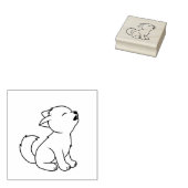 Howling Wolf Pup Color Me Gummistempel (Stempel)
