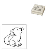 Howling Wolf Pup Color Me Gummistempel (Stempel)
