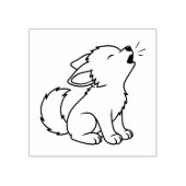 Howling Wolf Pup Color Me Gummistempel (Prägung)