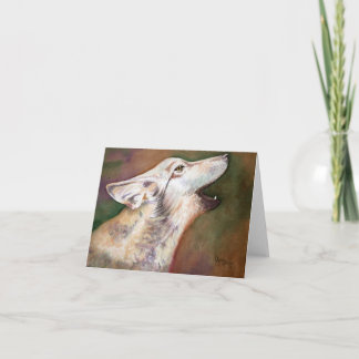 Howling Wolf Pup Note Card Karte