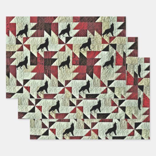 Howling Wolf Quilt Geschenkpapier Set (Set)