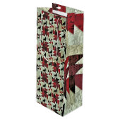 Howling Wolf Quilt Geschenktüte Für Weinflaschen (Vorderseite Schrägansicht)