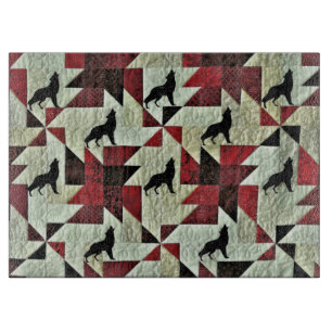 Howling Wolf Quilt Schneidebrett