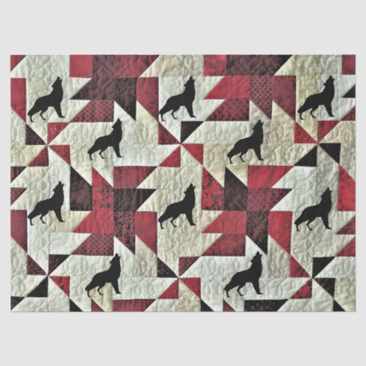 Howling Wolf Quilt Seidenpapier (Vorderseite)