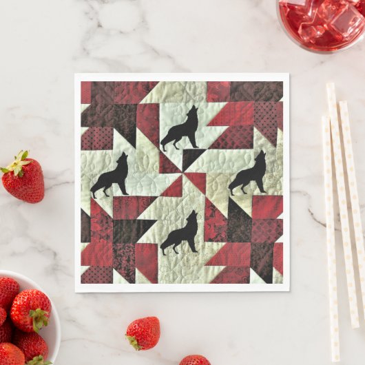 Howling Wolf Quilt Serviette (Beispiel)