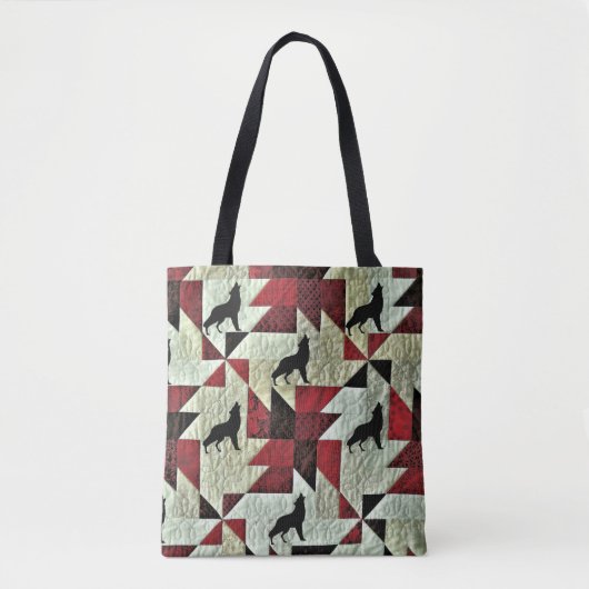 Howling Wolf Quilt Tasche (Vorderseite)