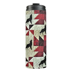 Howling Wolf Quilt Thermosbecher
