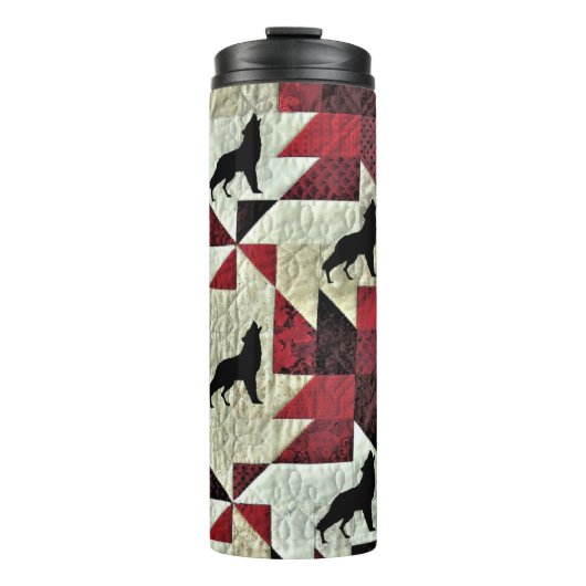 Howling Wolf Quilt Thermosbecher (Vorderseite)