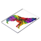 Howling Wolf Rainbow Notizblock (Linke Seite)