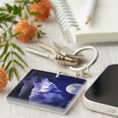 Howling Wolf Schlüsselanhänger (Vorderseite rechts)