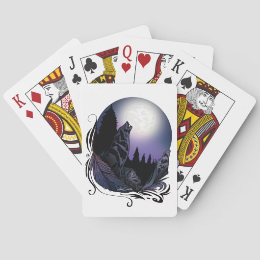 Howling Wolf (Signature Design) Spielkarten (Rückseite)