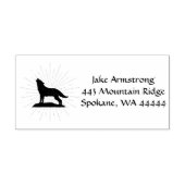 Howling Wolf Sihouette Rustic Permastempel (Design)