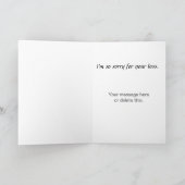 Howling Wolf Silhouette Beileid für den Verlust vo Karte (Innenseite)