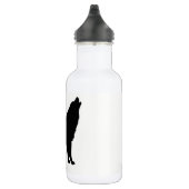 Howling Wolf Silhouette Edelstahlflasche (Rechts)