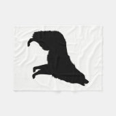 Howling Wolf Silhouette Fleecedecke (Vorderseite (Horizontal))