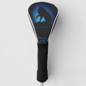Howling Wolf Silhouette Golf Headcover (Vorderseite)
