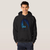 Howling Wolf Silhouette Hoodie (Vorne ganz)