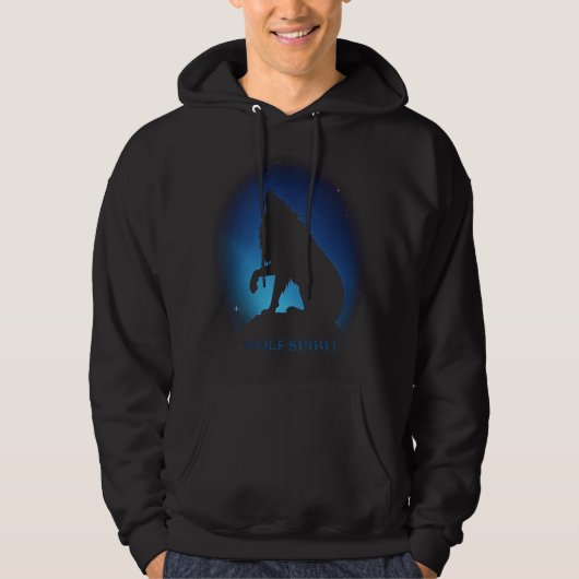 Howling Wolf Silhouette Hoodie (Vorderseite)