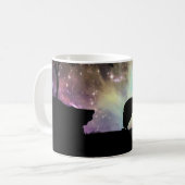 Howling Wolf Silhouette Kaffee Tasse (Vorderseite Links)