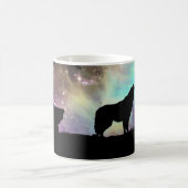 Howling Wolf Silhouette Kaffee Tasse (Mittel)