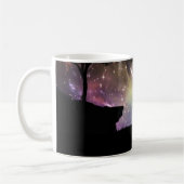 Howling Wolf Silhouette Kaffee Tasse (Links)
