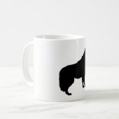 Howling Wolf Silhouette Kaffeetasse (Vorderseite Links)