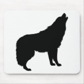 Howling Wolf Silhouette Mousepad (Vorne)
