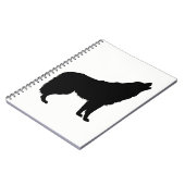 Howling Wolf Silhouette Notizblock (Linke Seite)