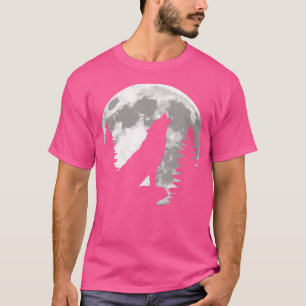 Howling Wolf Silhouette Vollmond T-Shirt