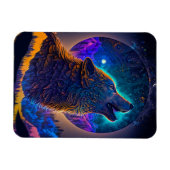 Howling Wolf Surreal Fantasy Magnet (Horizontal)