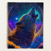 Howling Wolf Surreal Fantasy Planer (Vorderseite)