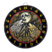 Howling Wolf symbolisiert Stärke und Freiheit Dartscheibe (vorne)